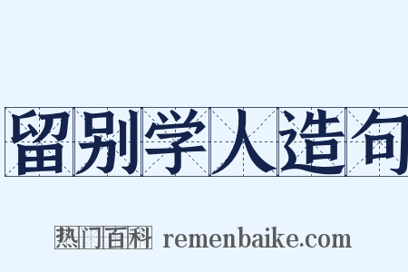 留别学人造句是什么意思的图片